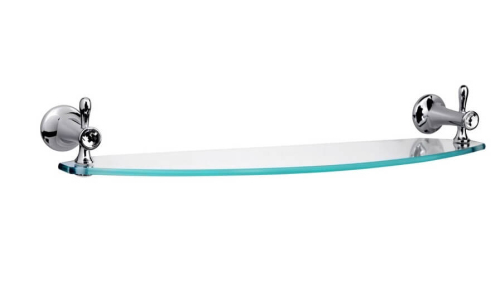 10707 Полка стекло 580 мм PURO Хром Сваровски BOHEME