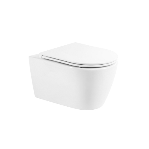 Унитаз подвесной BelBagno Marino BB105CHR с крышкой BB870SC безободковый