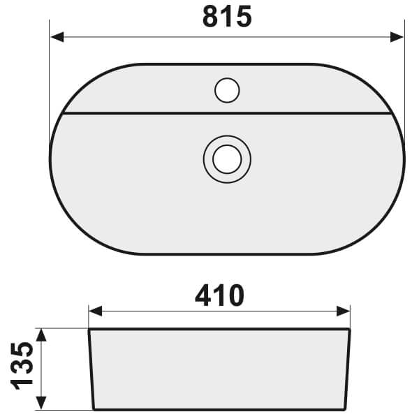 Раковина AVS Луиза 82х41 белая