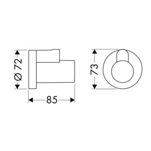 Декоративная накладка для углового вентиля Flowstar Hansgrohe 13950670