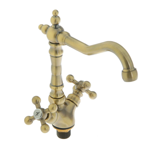 Смеситель д/кухни двухвентильный, латунь, бронза Accoona