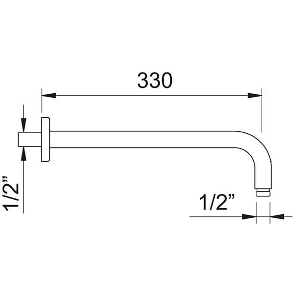 Кронштейн 330мм Luzia Clever 61114