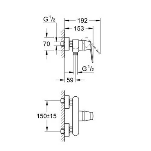 Смеситель для душа Grohe Eurosmart Cosmopolitan 32837000 хром
