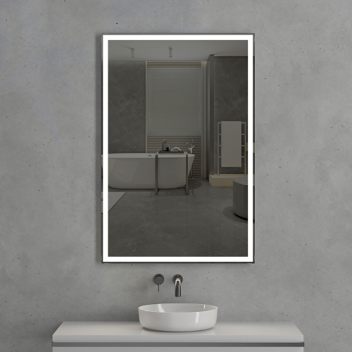 Зеркало с подсветкой AVS Корнер 80x120 см, ИК-датчик