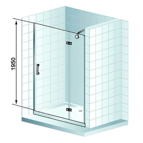 Душевая дверь в нишу Cezares Magic MAGIC-B-12-90-C-G-R 90 профиль золото, прозрачное стекло