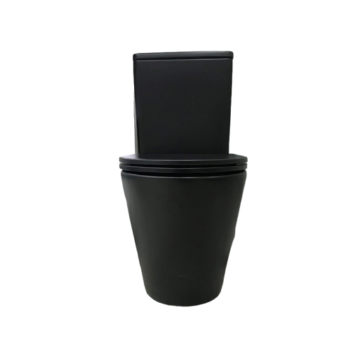 Унитаз-компакт AVS Лотос безободковый, черный матовый Унитаз-компакт AVS Лотос безободковый, черный матовый