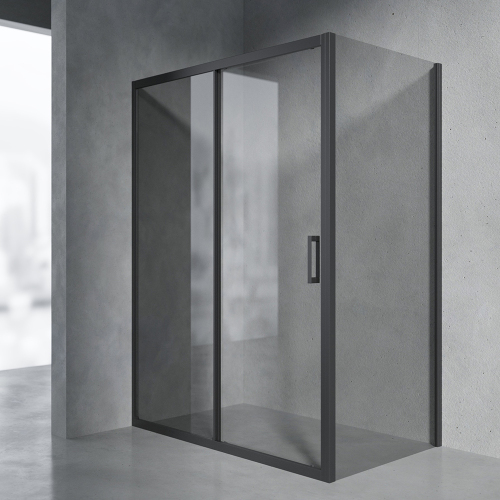 Душевой уголок AVS Стилл 120x90 профиль черный матовый, стекло черное Душевой уголок AVS Стилл 120x90 профиль черный матовый, стекло черное