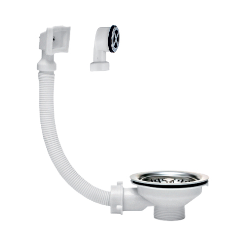 Выпуск для мойки с нержавеющей чашей с двумя переливами Wirquin