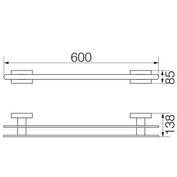 Полотенцедержатель 50 см Ramba Veragio VR.RMB-4922.CR