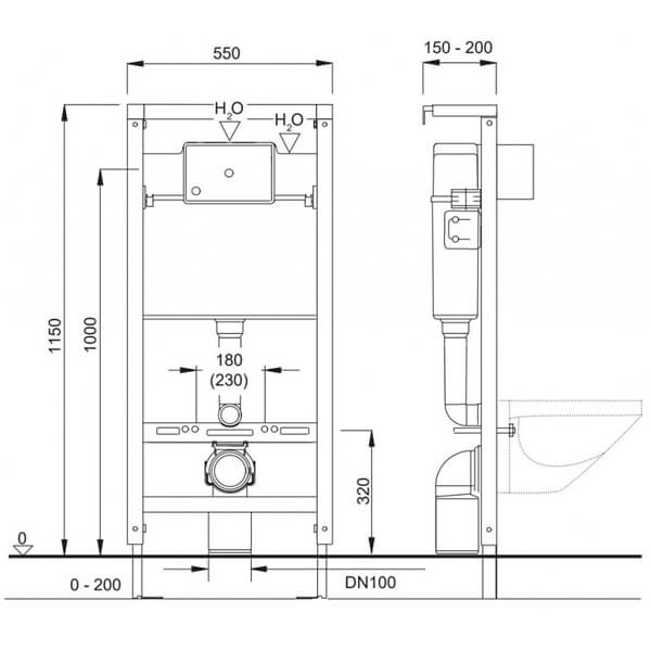 Инсталляция для унитаза Fluenta Pestan 40006356