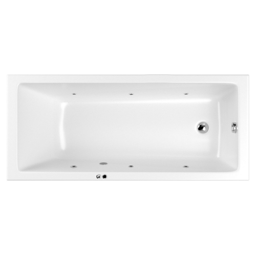 Акриловая ванна Whitecross Wave Soft 170х70 белая, с ГМ, каркасом и сливом-переливом