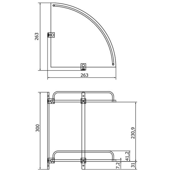 Полка 26 см Gifortes Veragio VR.GFT-9032.CR