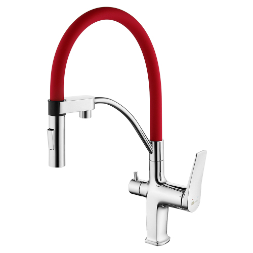 Смеситель для кухни Lemark Comfort LM3074C-Red хром Смеситель для кухни Lemark Comfort LM3074C-Red хром