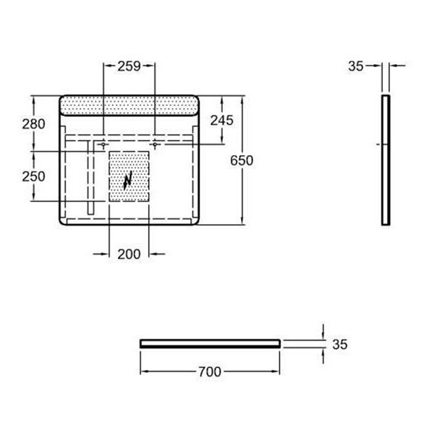 Зеркало 700x650 IT Geberit 819270000