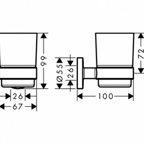 Держатель зубных щеток Logis Universal Hansgrohe 41718000