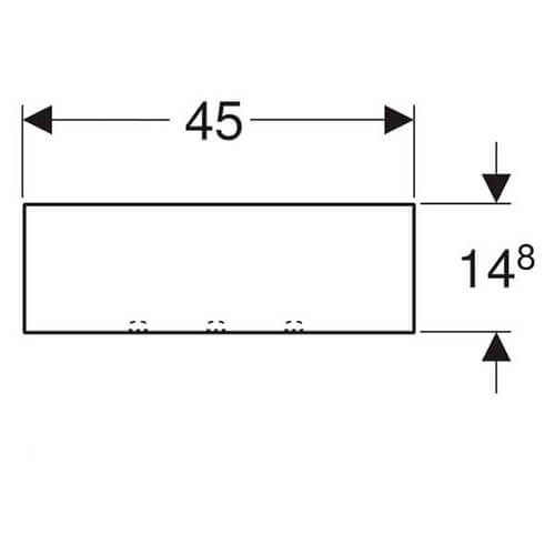 Полка настенная 450х148х143 Smyle Square Geberit 500.362.JL.1