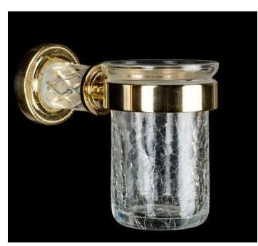 10904-CRST-G Стакан одинарный к стене Золото MURANO KRYSTAL BOHEME