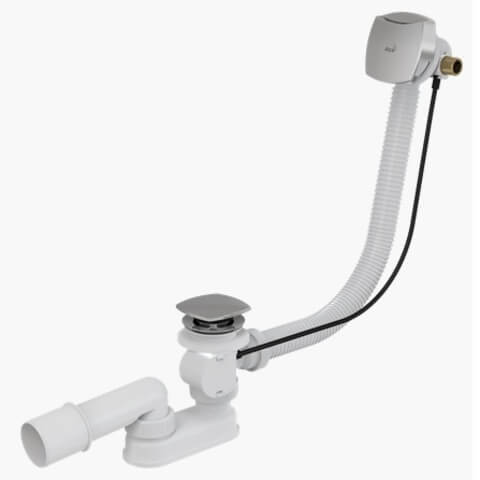 A564CRM3-80 Сифон д/ван налив/слив/перелив металл хром ALCAPLAST