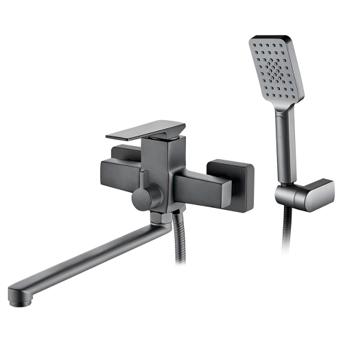 Смеситель универсальный Accoona A71124AT графит матовый