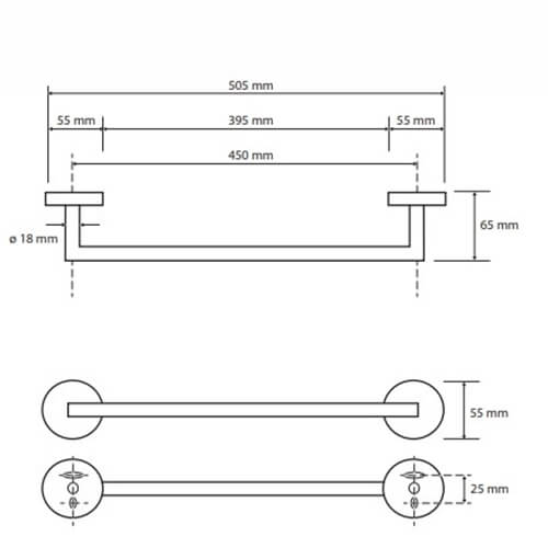 Полотенцедержатель 505 Dark Bemeta 104204020