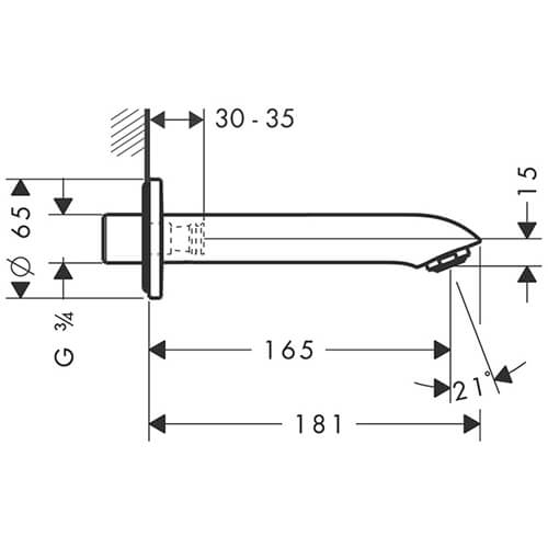 Излив Metris Hansgrohe 31494000