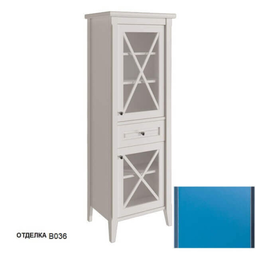 11250 R-B036 Пенал напольный правый 561*431*1615 цвет Blue без патины Наполи CAPRIGO