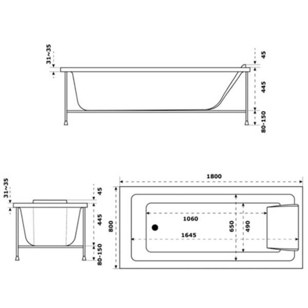 Ванная 180х70. Sofa ванна 180 х 80 см артикул: e60516ru-00.