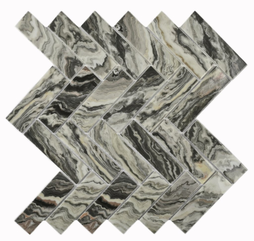 Мозаика Bonaparte Hadar Grey 26,8x28,6 стеклянная
