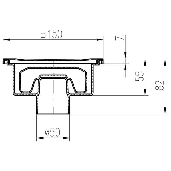Трап Нептун DN50/55 MCH 320XN