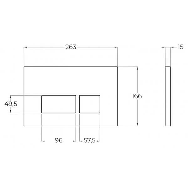 Кнопка смыва BelBagno BB042BL