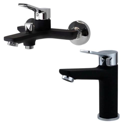 Комплект смесителей Esko Dubai DI 26+DI 54 черный матовый