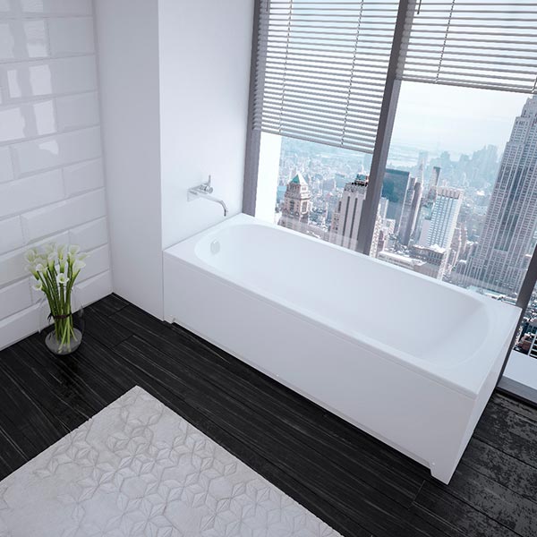 Акриловая ванна Aquatek Ника 170x75 белая, без каркаса