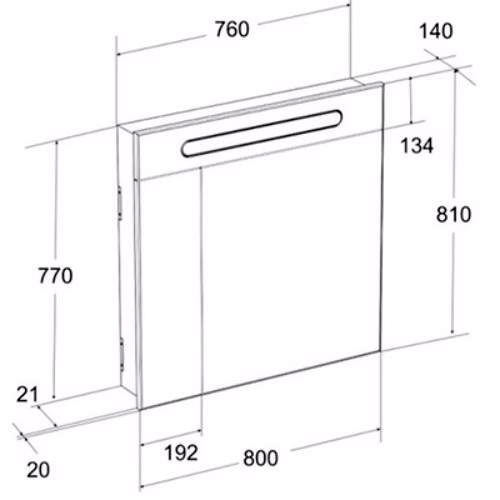Зеркальный шкаф 800х810 Victoria Nord Roca ZRU9000033