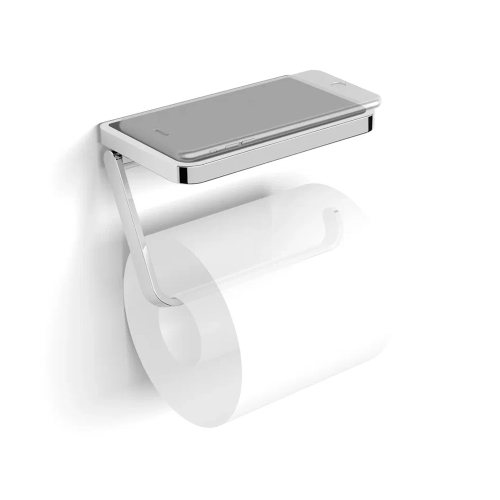 Держатель для туалетной бумаги Langberger 35041D хром, с полочкой Держатель для туалетной бумаги Langberger 35041D хром, с полочкой
