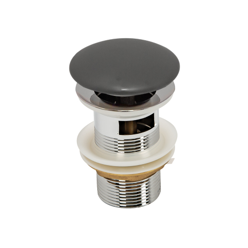 Донный клапан AVS с переливом, темно-серый матовый