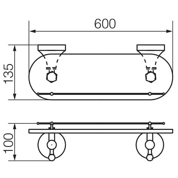 Полка 60 см Gialetta Veragio VR.GIL-6411.DO
