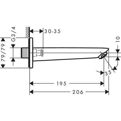 Излив Logis Hansgrohe 71410000