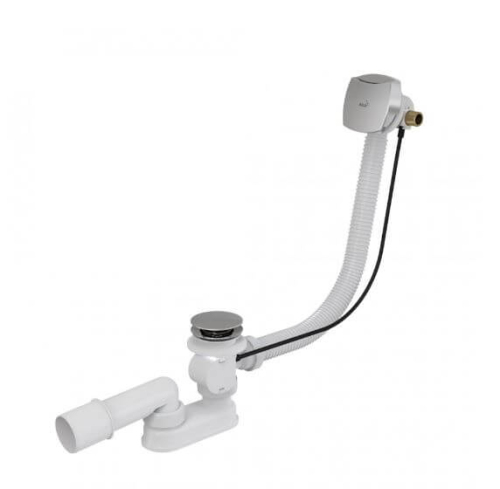 A564KM1 Сифон д/ван налив/слив/перелив металл хром ALCAPLAST