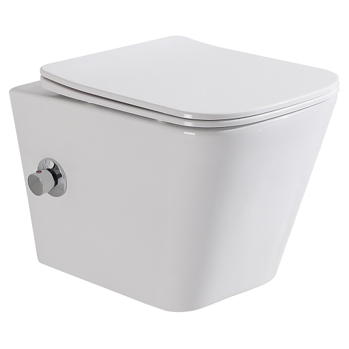 Унитаз подвесной BelBagno Due BB3103CHR-BS/SC безободковый с биде