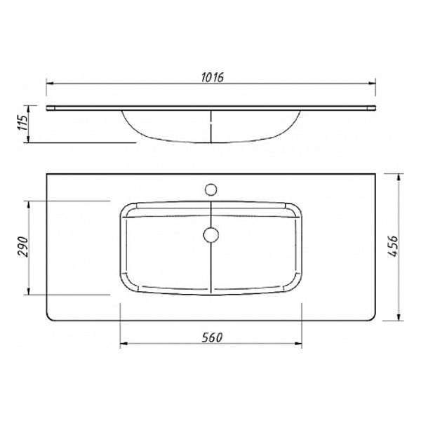 Раковина 1000 Accord Caprigo OW15-2221-R810