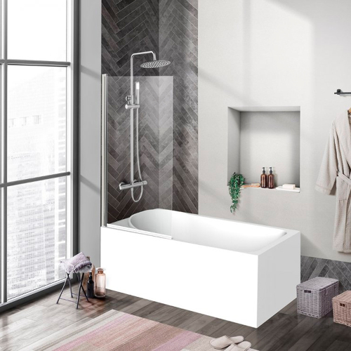 Шторка на ванну BelBagno Uno UNO-V-1-80/150-C-Cr 80 профиль хром, прозрачное стекло