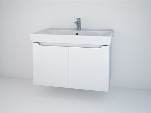 Тумба 800 2дв подвес + Раковина Q Элиза Spectrum