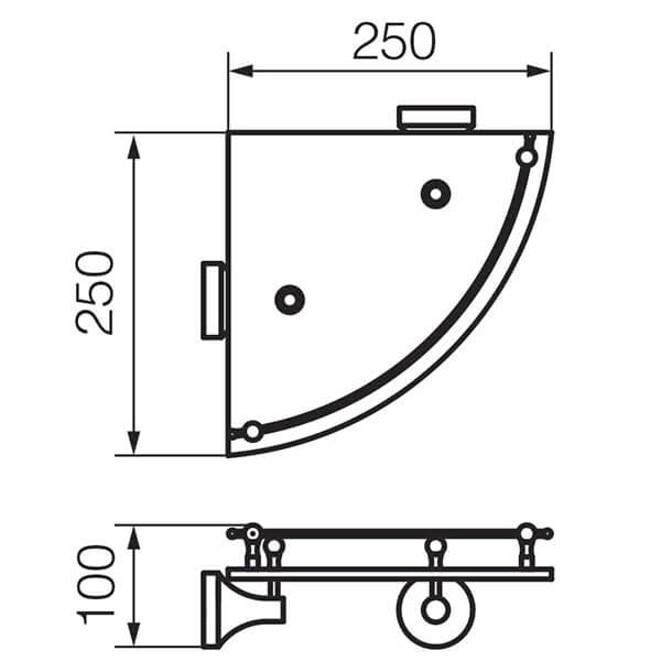 Полка 25 см Gialetta Veragio VR.GIL-6417.BR