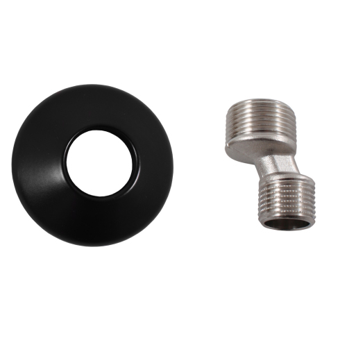 Эксцентрик 3/4х1/2" с декоративной чашкой черный матовый Терминус