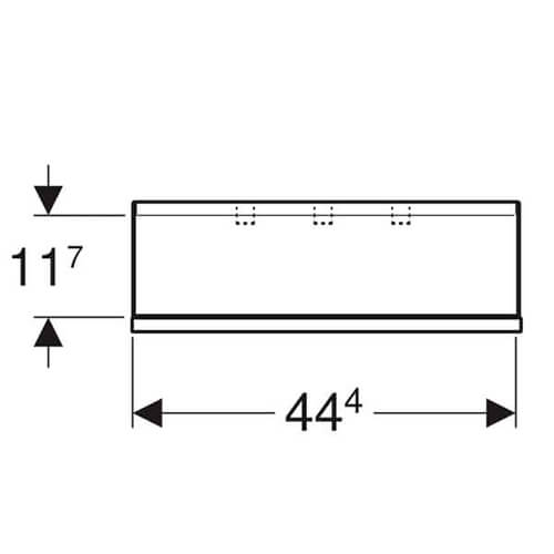 Полка настенная 450х148х143 Smyle Square Geberit 500.362.JL.1