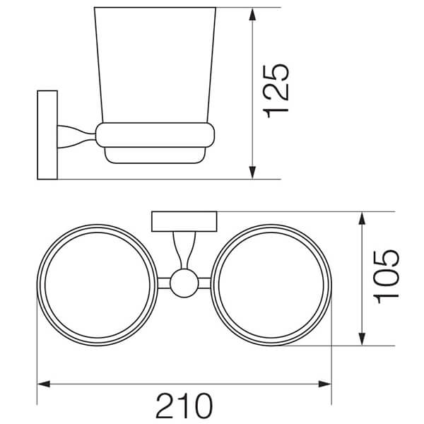 Стакан двойной Stanford Veragio VR.STD-7742.CR
