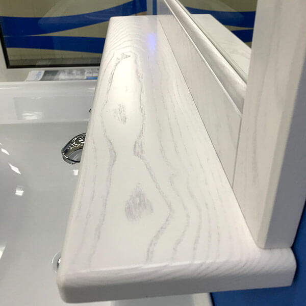 Зеркало ASB Wood Line Модерн 85 белое, патина серебро