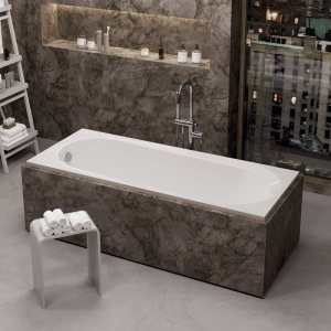 Акриловая ванна Alba Spa Baline 170х70 белая, без ножек