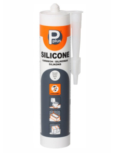Герметик санитарный Pplus Silicone силиконовый прозрачный 280мл 20шт (Польша) TERPA