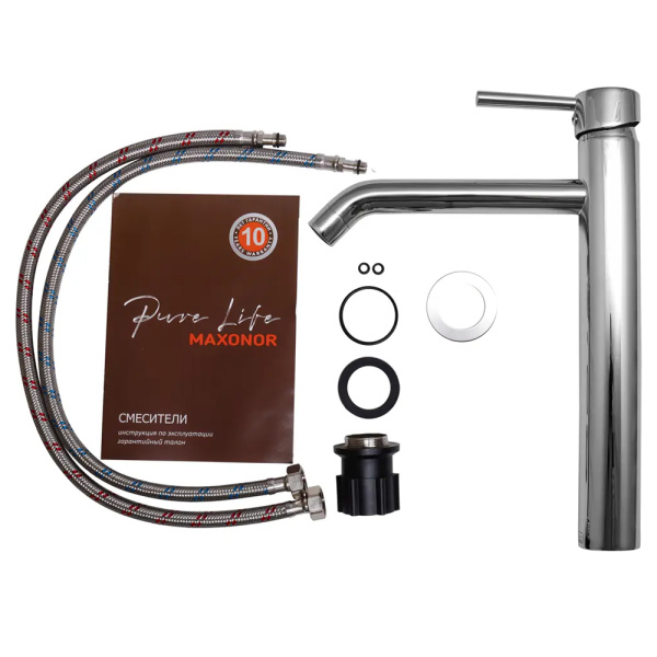 Смеситель для раковины Maxonor Superior PL1187 хром